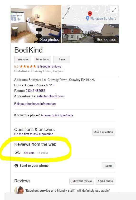 reviews on yell.com